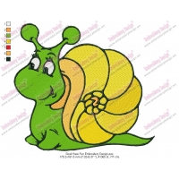 Snail Have Fun Embroidery Design